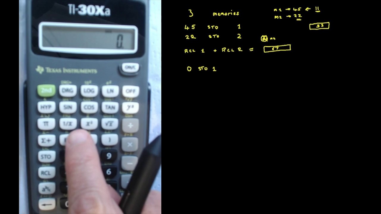 Advanced - Using the TI-30Xa - Part 1 - YouTube