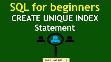 SQL for beginners - CREATE UNIQUE INDEX Statement (2023)