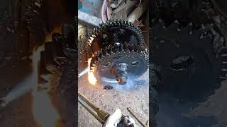 Giant Industrial Gear Heating Process | Heavy Machine Repair ⚙️😱
