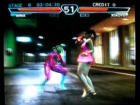 Tekken 4 - Nina Hard Arcade Mode Playthrough