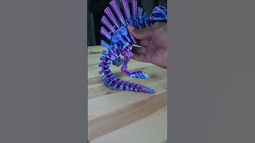 Silk Gradient Spinosaurus Skeleton 3D Print | Flexi Factory x Bambu Labs X1C  #3dprintshorts