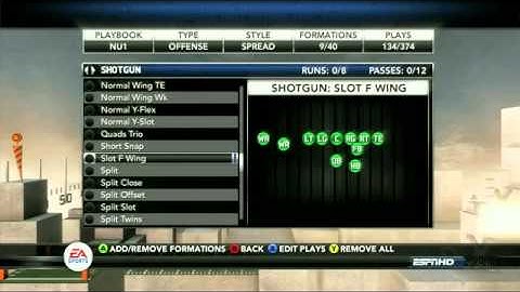 NCAA Football 12: Custom Playbooks