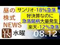 サンリオが-１８％急落。楽天が-12%急落。好決算なのに急落銘柄大量発生！好決算で急騰中の銘柄一覧。2026年８月１２日（火）～明日上がる株。最新の日本株情報。高配当株の株価やデイトレ情報～