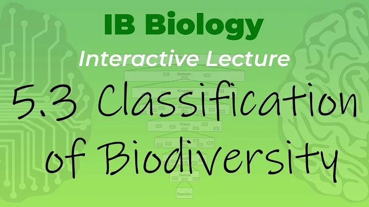 Mr. Leonard's IB Biology Video Course - 5.3 Classification of Biodiversity (handout in description)