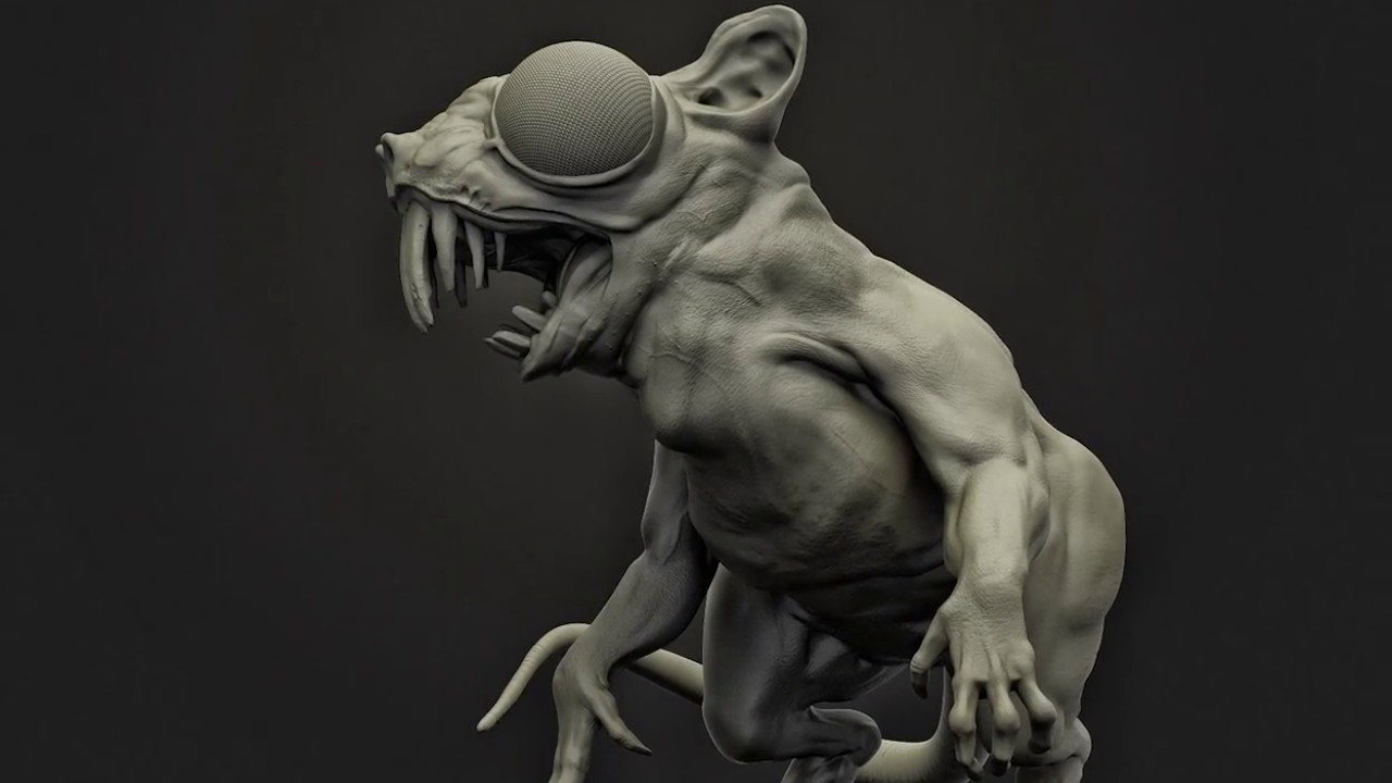 creature in zbrush