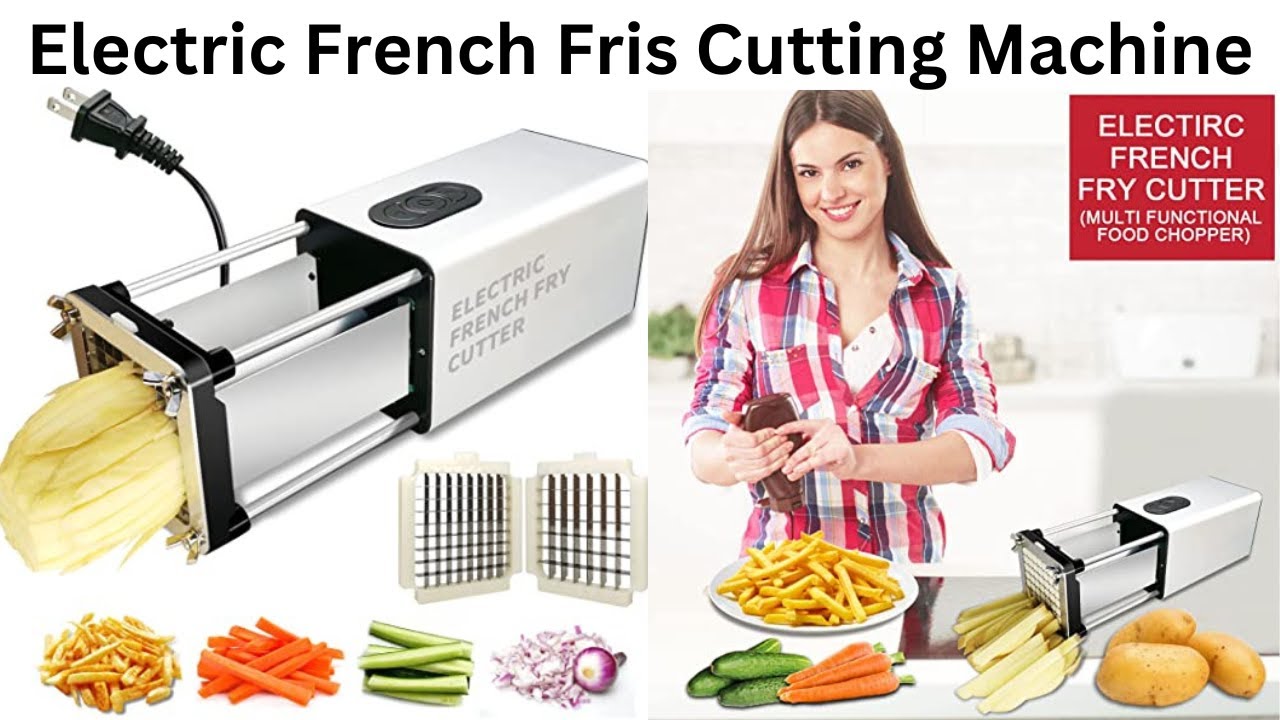 VEVOR Electric Fry Cutter Electric Potato Cutter with 4 Blades French Fries  Cutter 