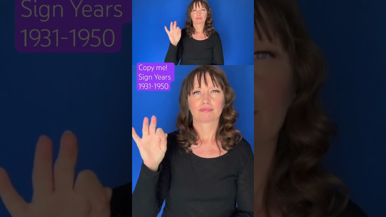 Master ASL Numbers: sign along! years 1931-1950 - YouTube