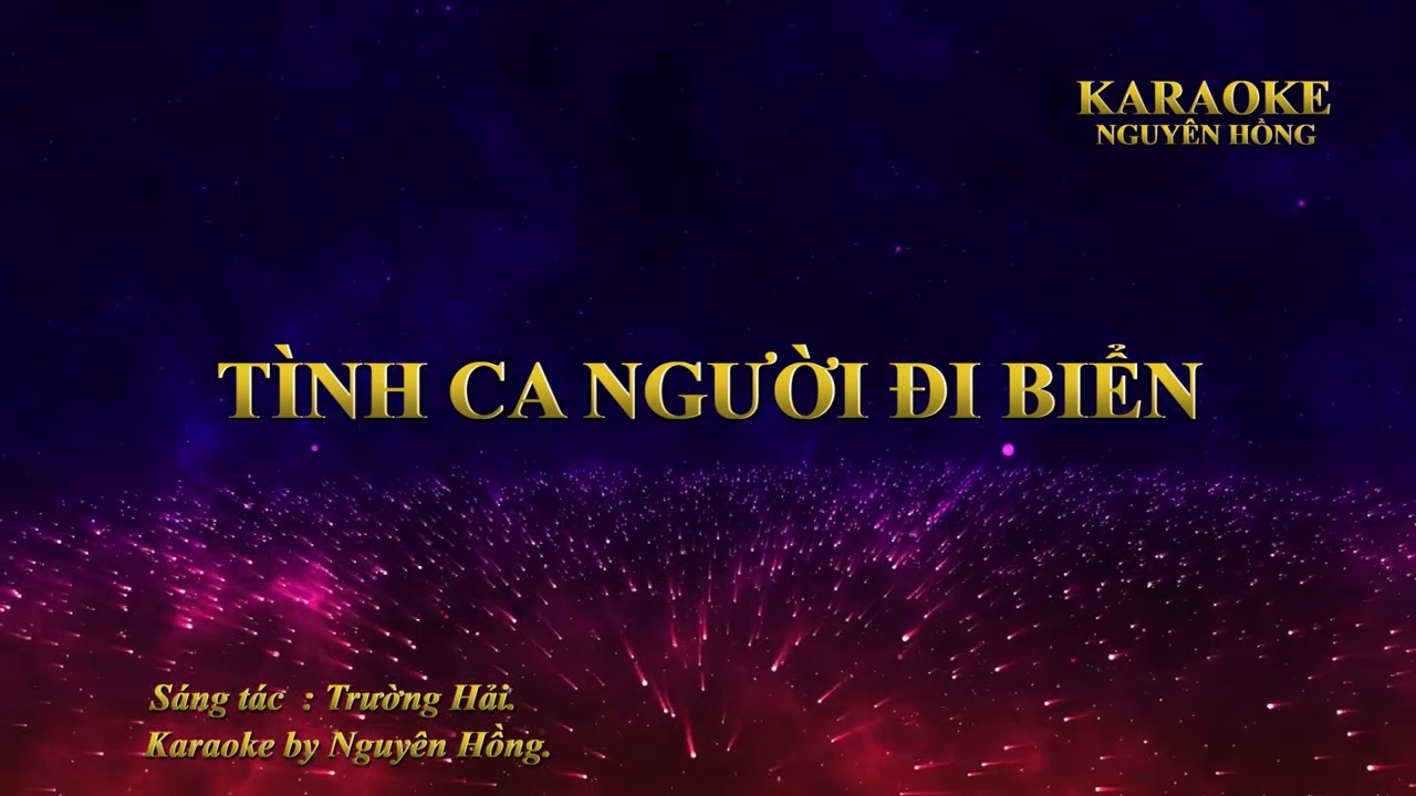 Karaoke Tone Nam E - Tình ca người đi biển. Beat tách Quốc Anh.