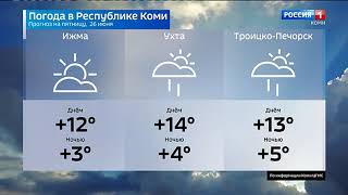 Прогноз погоды в республике Коми (Россия 1 - ГТРК Коми, 25.06.2020, 14:40)