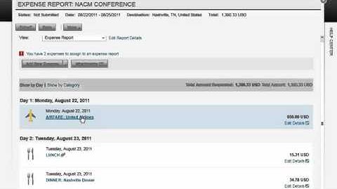 SAP Travel OnDemand - submit your travel expenses