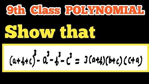 9th class polynomial rs Aggrawal book QUESTION hots very IMPORTANT Prove that a + b + c whole cube