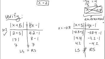 Math 20-1 - Solving Absolute Value Equations (April 30)