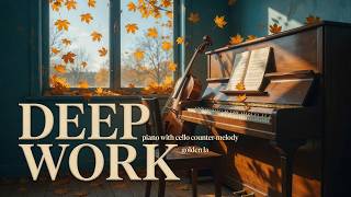 Autumn Study Piano | Soft Focus Deep Work, 1 Hour screenshot 1