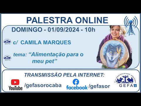 Assista: Palestra Online - c/ CAMILA MARQUES (01/09/2024)