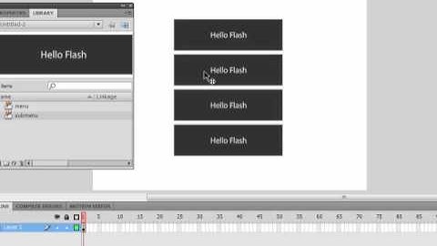Como hacer un menu desplegable en Flash - Parte 1