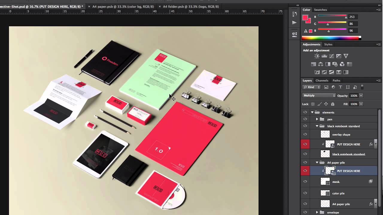 Download Stationery Branding Mock Up Vol 1 Tutorial Pixeden Youtube PSD Mockup Templates