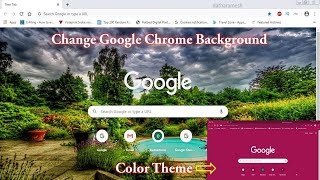 how to change google background & color theme in chrome