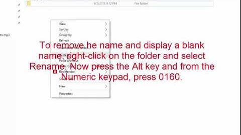 How to Create Blank Folder Names in Windows