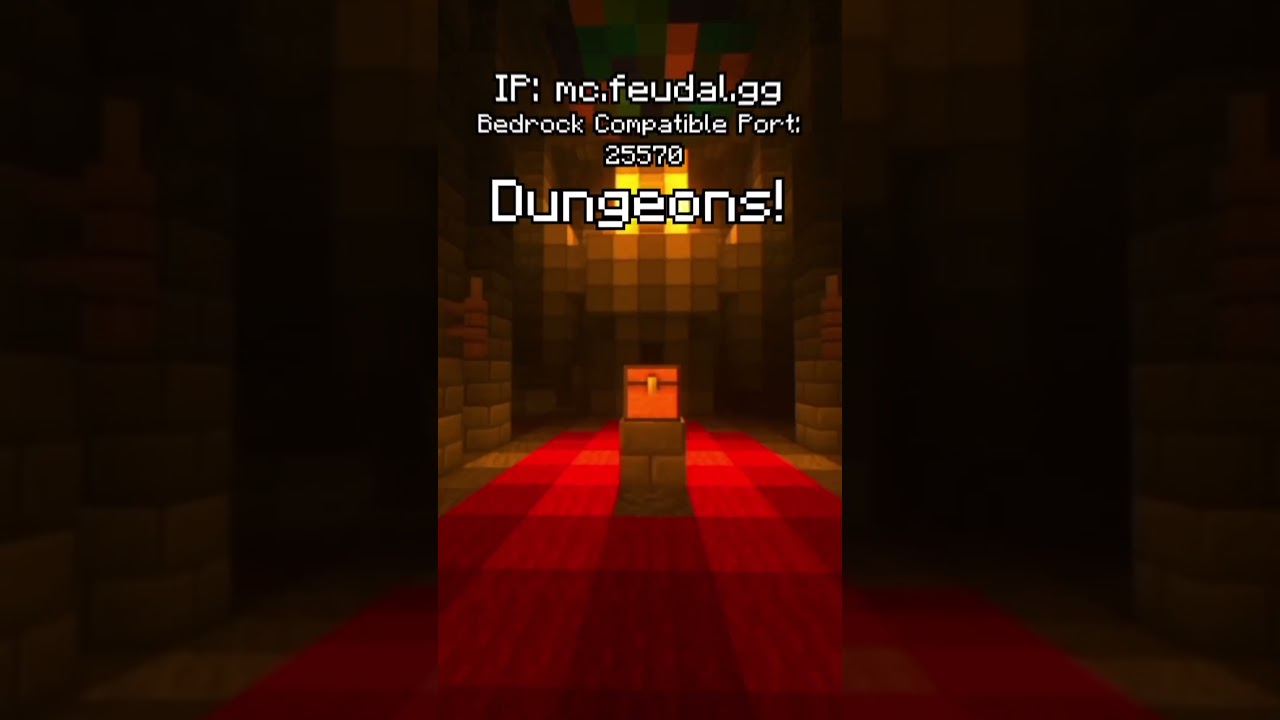 Join! IP: mc.feudal.gg Bedrock Port: 25570 #minecraft #server #minecraftserver #viralshorts #viral
