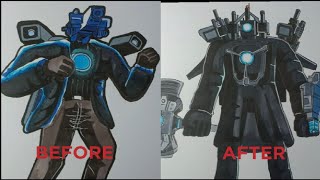 How To Draw 2 New CAMERA MAN Before and After - YouTube