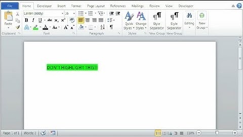 How to Get Rid of Highlighted Text in Word : Using Microsoft Word