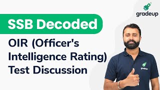 OIR (Officer's Intelligence Rating)  Test Discussion | Practice Set-2 | SSB Decoded | Gradeup