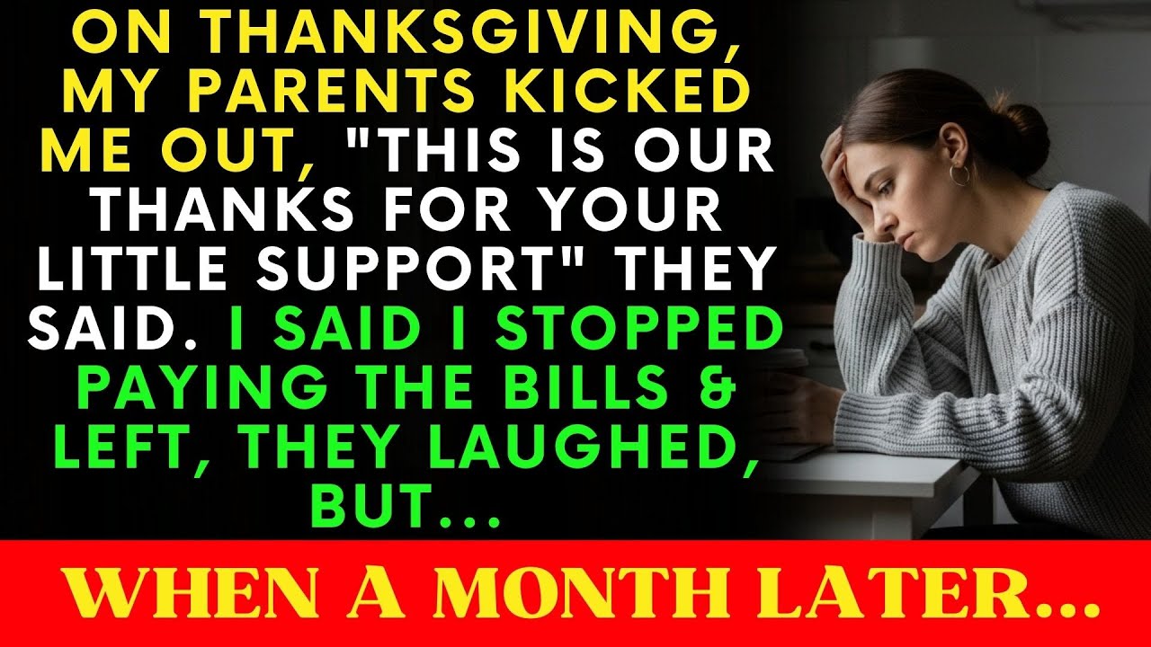 Efter att ha betalat för allt i föräldrarnas hem i månader blev jag utsparkad på Thanksgiving. En månad senare ringde de för att berätta att min bror var skyldig 25 000 till lånehajar. Jag räddade...