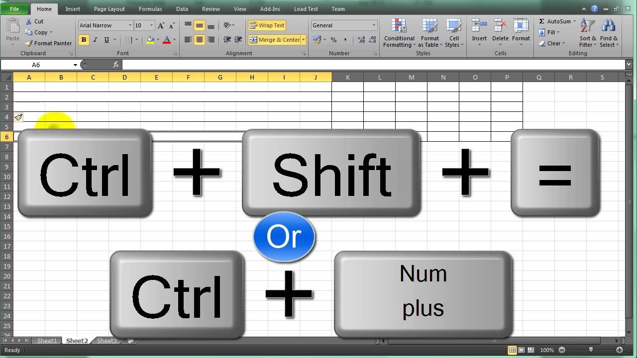 microsoft office 2016 excel shortcut keys