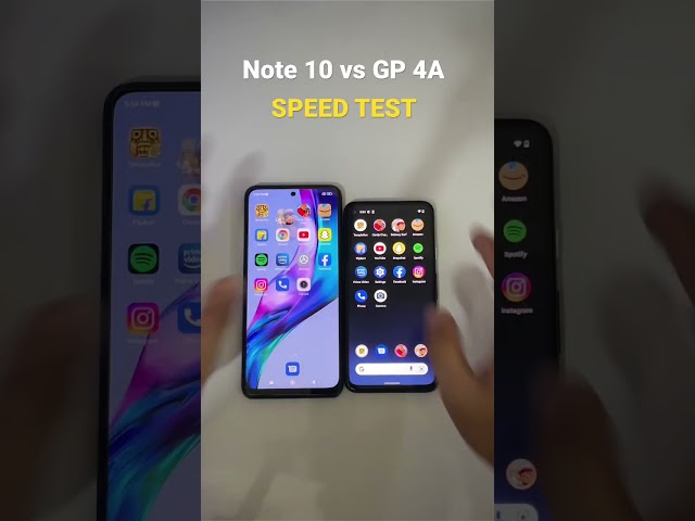 Redmi Note 10 VS Google Pixel 4A || Speed Test #shorts