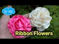 110) DIY - Tutorial || Cara Membuat Bros Mawar Serut || How to Make Ribbon Rose Flower