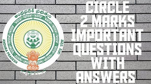 ### MATHS 2B CIRCLE 2 MARKS IMPORTANT QUESTIONS WITH ANSWERS ###