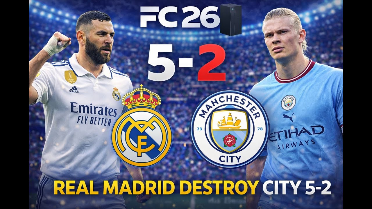 Real Madrid vs Man City | FC 26 Xbox Series X | Amazing 5–2 Win