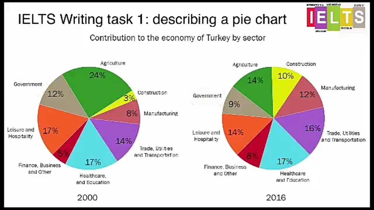 ielts essay pie chart