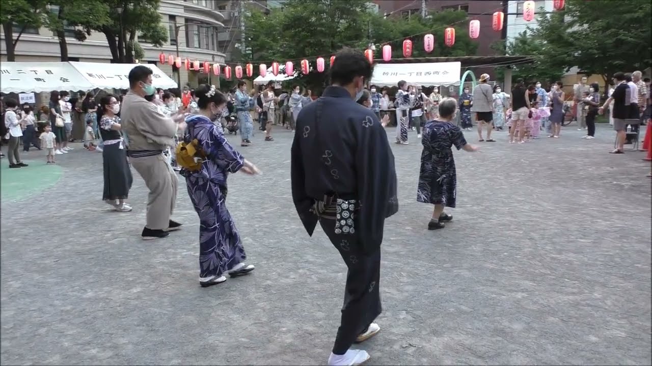 チャンチキおけさ　2022年中央区新川　越前堀児童公園盆踊り３