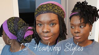 12 easy head wrap styles for short/medium locs