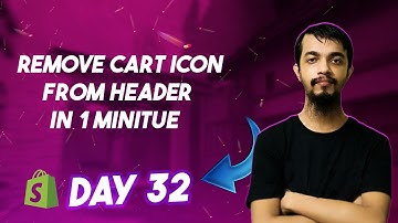 How to Remove Cart Icon From Header in Shopify Dawn Theme