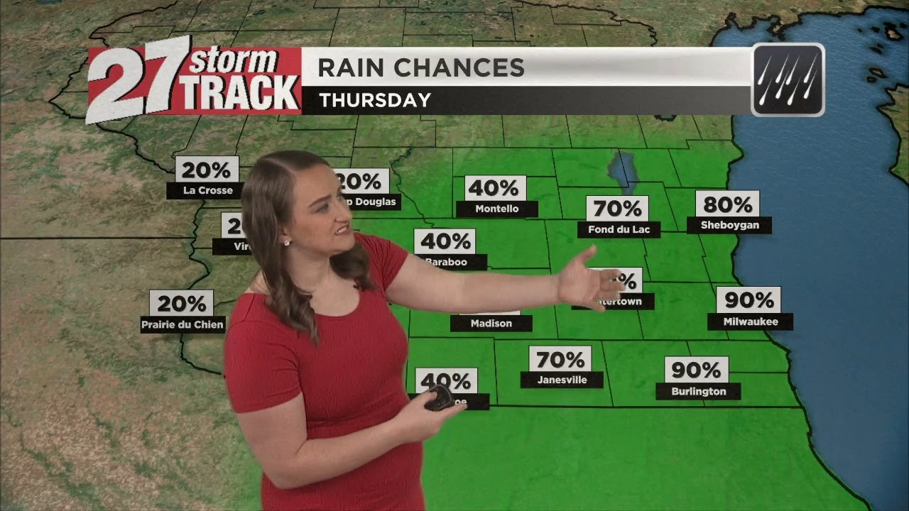 Mild weather through Wednesday, rain chances return into Thursday - YouTube