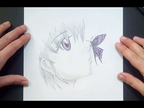 Como dibujar un rostro anime a lapiz 