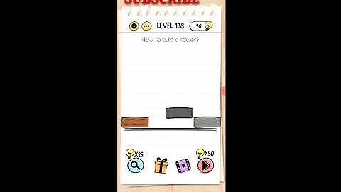 Brain test Level 138 || How to build a tower Walkthrough