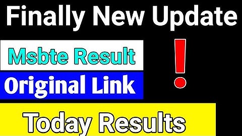 MSBTE Summer Semester Result Confirmed Date | Result Link | MSBTE DIPLOMA RESULT | MSBTE NEW UPDATE