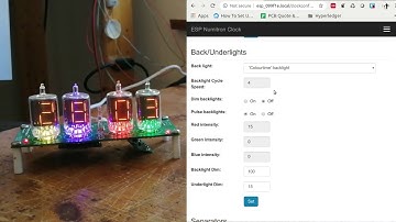 Wemos Numitron Clock Config Demo