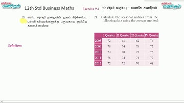 TN 12th Std Business Maths | Exercise 9.1 | Q.No. 21 | #KarpomKanitham