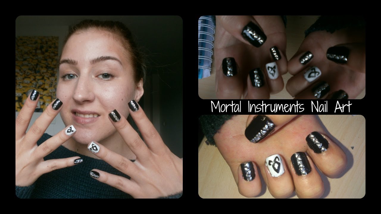 Mortal Instruments Inspired Nails. - YouTube