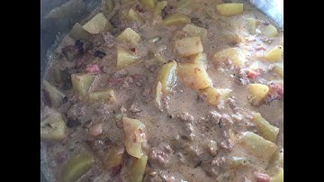 Recette savoureuse Cookeo :  Pommes de terre, steak haché, lardons, cheddar