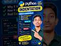 🐍 Python Indentation Explained in Telugu | Python Shorts