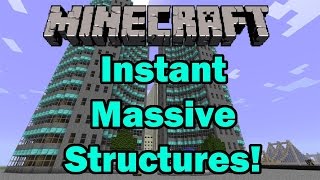 Minecraft Mod Showcase Instant Massive Structures Mod!!!!!!!