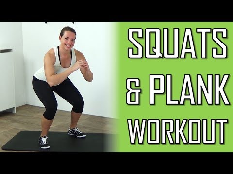 10 Minute Squat & Plank Combination Workout – Challenging workout for Butt, Thighs and Core