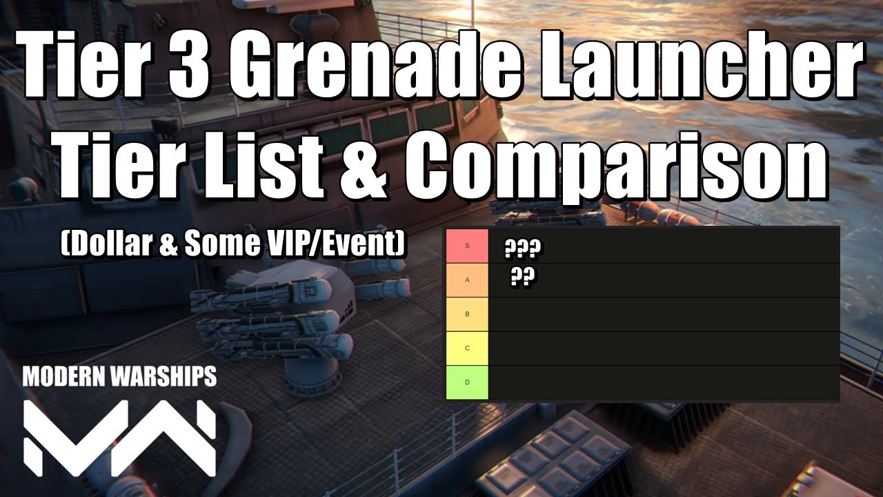 Tier 3 (Dollar & Some VIP/Event) Grenade Launcher Tier List And Comparison - Modern Warships