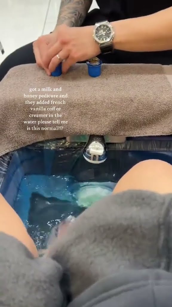 Coffee Creamer Added To Pedicure Water || ViralHog