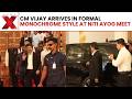 NITI Ayog Meet 2026: CM Vijay arrives for high-stakes NITI meet in sharp black-and-white suits